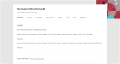 Desktop Screenshot of freimaurerforschung.de